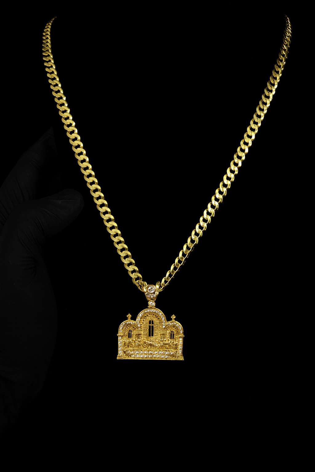 cadena de oro 10 k 22''